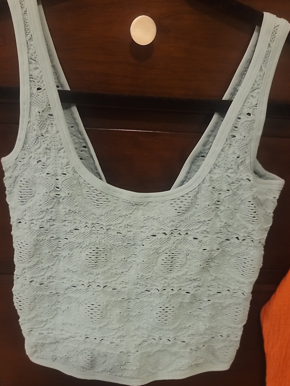 NWOT FP Movement by Free People Light Mint Crochet Tank - Women's Size M/L